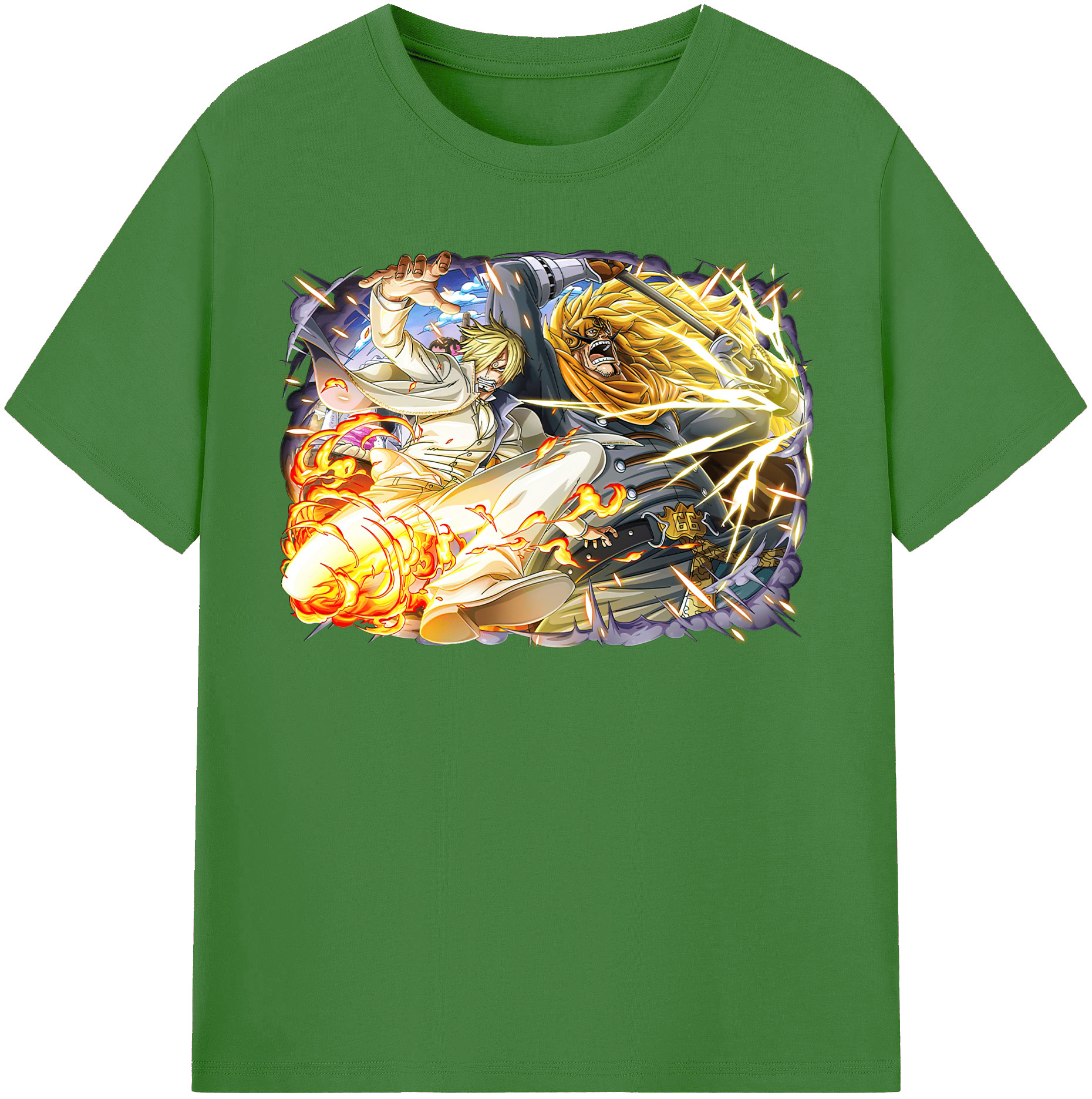 （画像用） ワンピース サンジ ONE PIECE Sanji レディースカジュアルプリントTシャツ（綿100％）